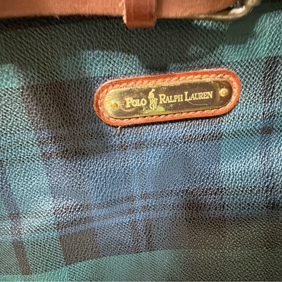 Vintage large Ralph Lauren   Plaid Black watch Boston Carry On Luggage Bag - Picture 4 of 16